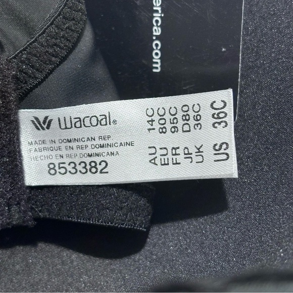 WACOAL Sz 36C Bra Padded Underwire T-Shirt Style Full Coverage Adjustable NEW - Picture 8 of 8